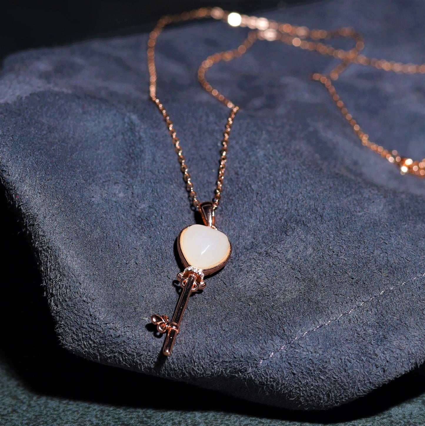 Key with Heart Pendant