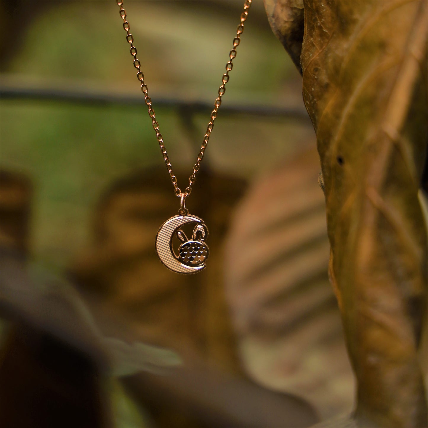 Trendy Moon and Bear Pendant