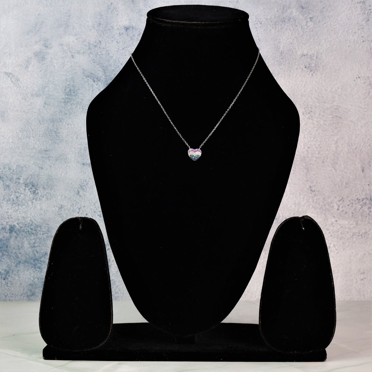 Stunning Heart with Multicolour Zirconia
