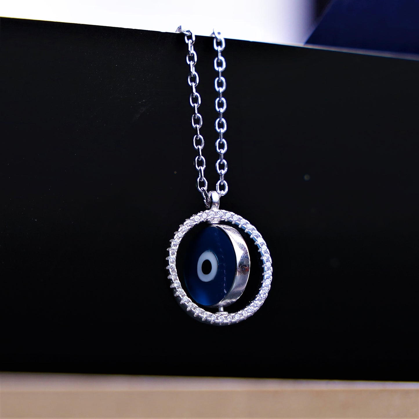 Rotating Evil Eye Pendant