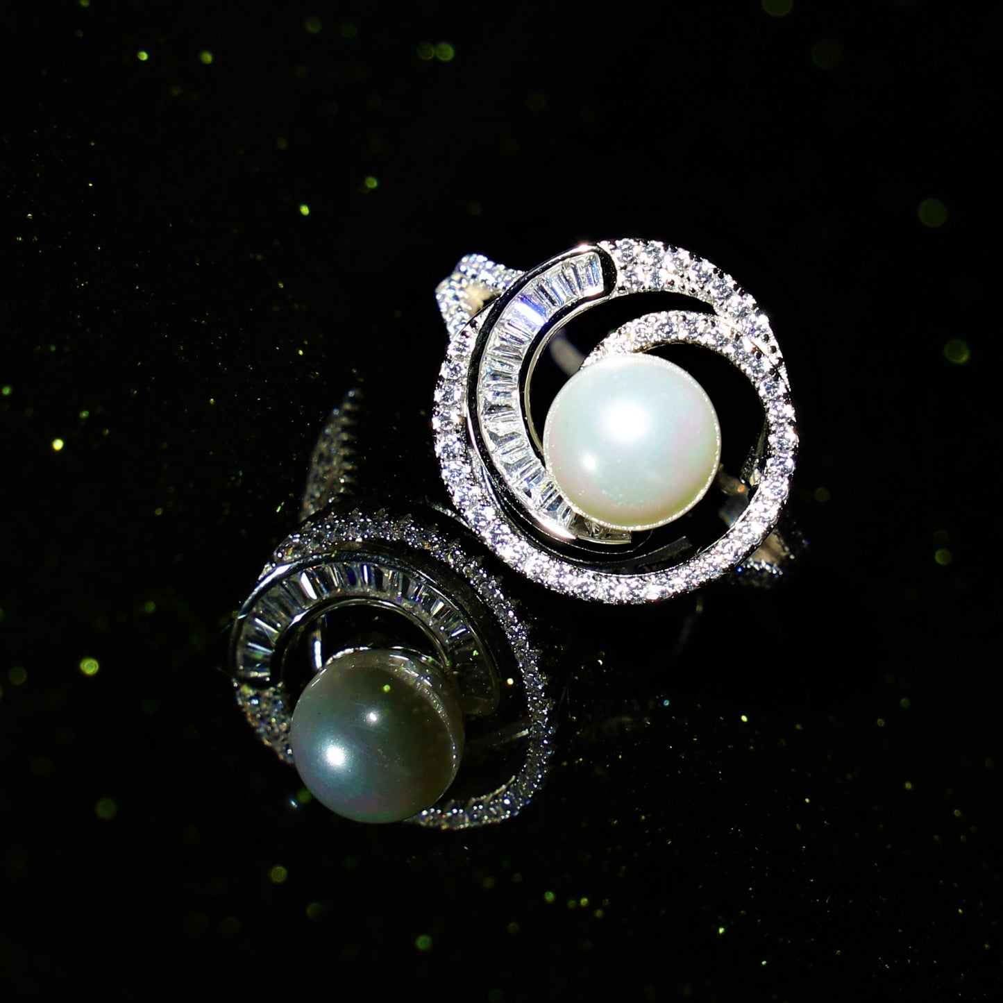Pearl Planted Spiral Ring
