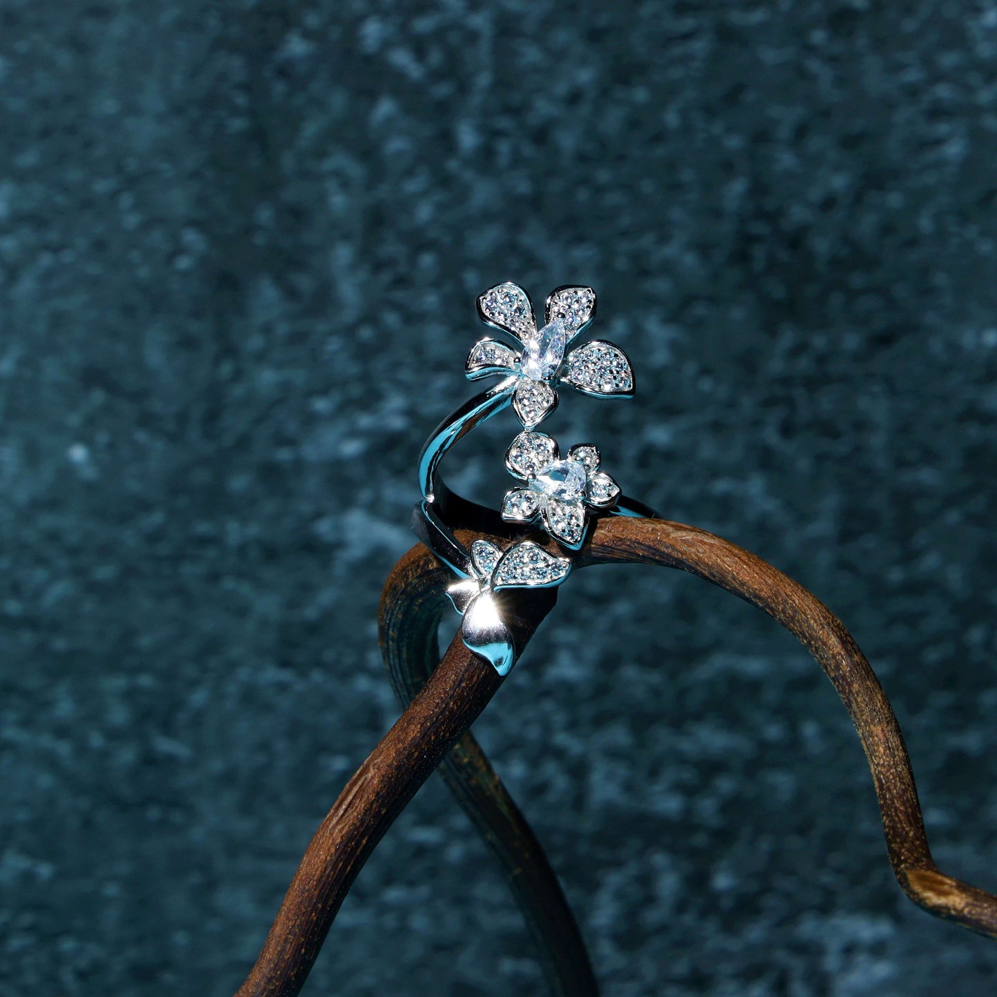 Flower and Butterfly Ring