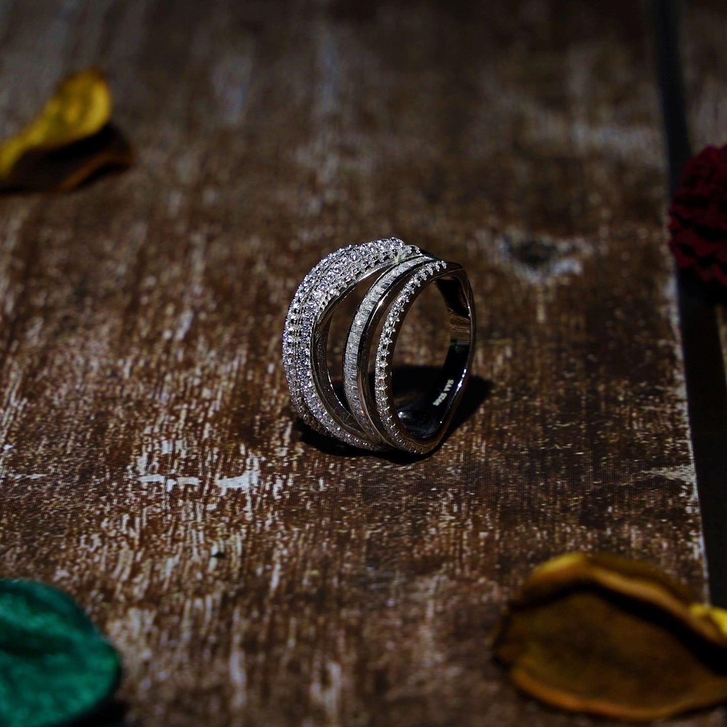 Multi Strand Crossed Ring