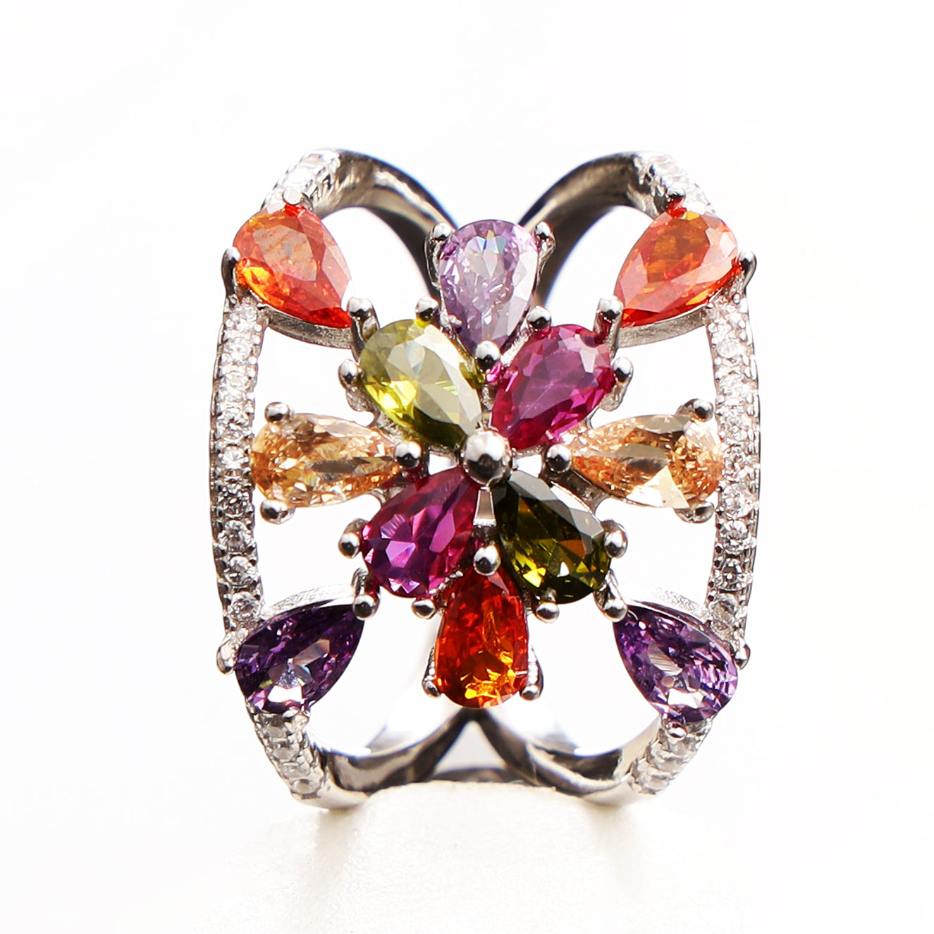 Multi-coloured Adore Ring