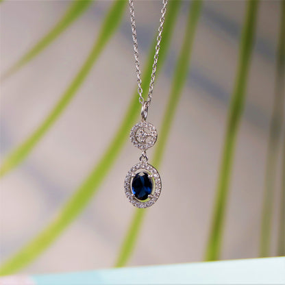 Sparkling Blue Oval Zirconia Set