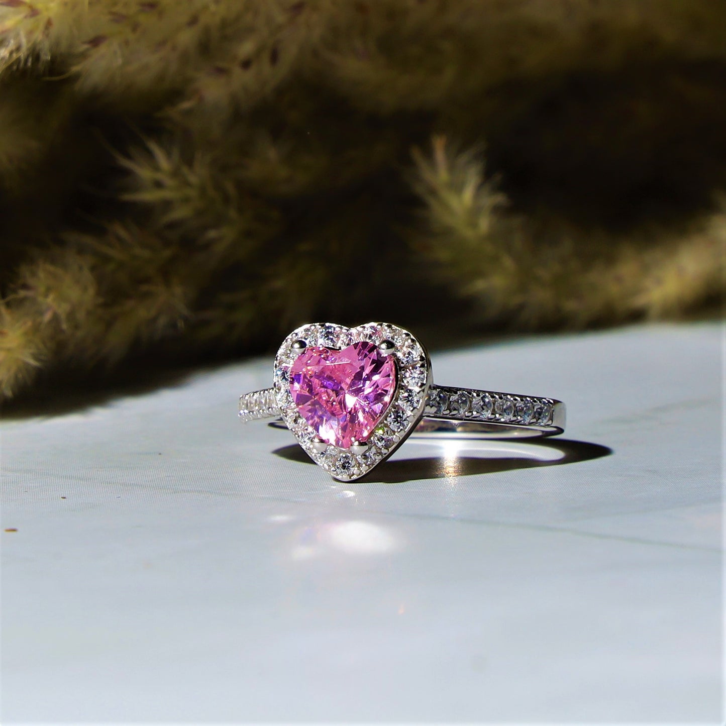 Adorable Pink Heart Ring