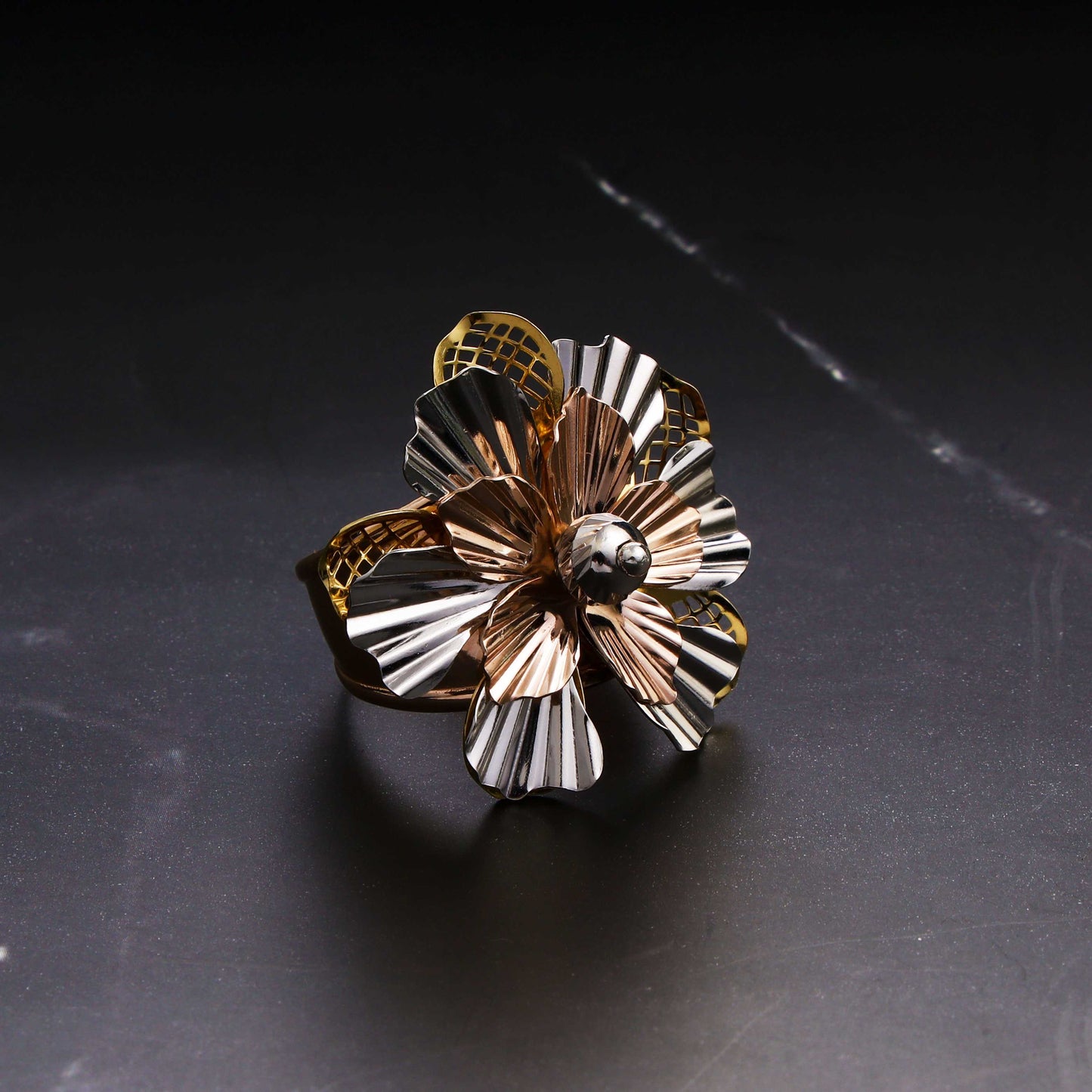 Exquisite Italian Flower Ring