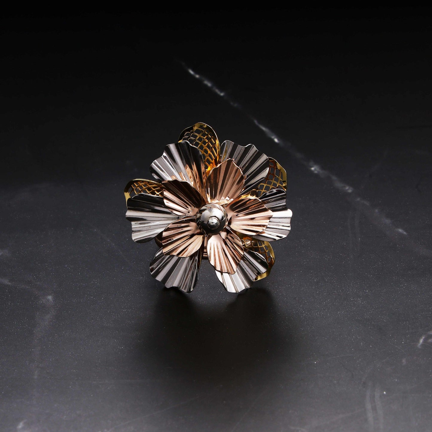 Exquisite Italian Flower Ring