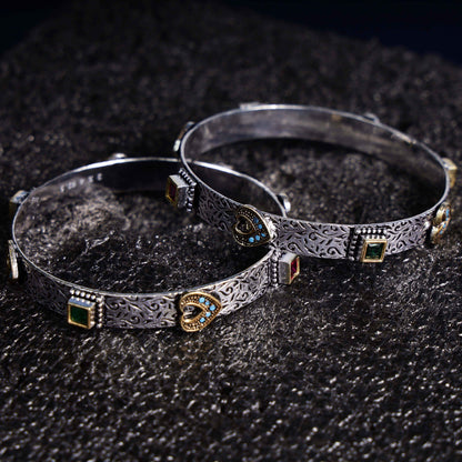 Oxidized Kada Set - (Size 2-6)
